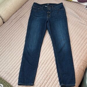 J. Crew Women's Skinny Jeans in Dark Blue Wash